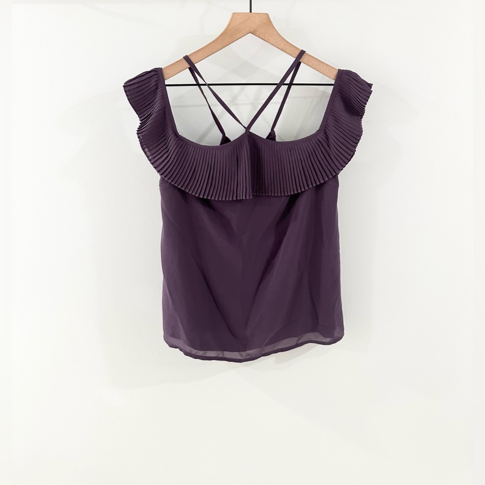 En Elly Cold Shoulder Blouse Purple Size Medium